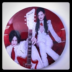White Stripes compact mirror